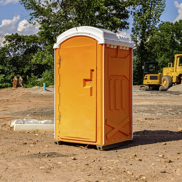 how often are the porta potties cleaned and serviced during a rental period in Crete